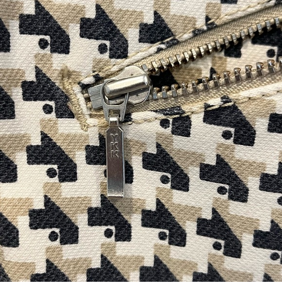 J. McLaughlin Check Patterned Tapered Pant Zippers At Bottom Back Women’s Sz 10 - Picture 4 of 11